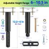 FafdBinm 4PC Bed Frame Support Legs Stabilizer Replacement Universal Slat Reinforcement 6-10.5 inch Black view 4