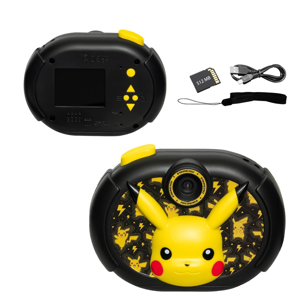 ekids Pokemon Kids Camera with SD Card, Digital Camera for Kids with Video Recording, Built-in Digital Stickers (Pokemon)