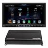 Alpine iLX-507 Shallow Chassis 7-Inch Multimedia Receiver Compatible with Apple Carplay and Android Auto with Alpine KTA-450 Power Pack Amplifier with Power Stack Bracket view 1