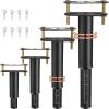 FafdBinm 4PC Bed Frame Support Legs Stabilizer Replacement Universal Slat Reinforcement 7-12.5 inch Black view 1