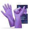 FMP Brands Cleaning Gloves, 12 Pairs Rubber for Washing Dishes, Non-Slip Dishwashing, Waterproof Reusable Latex Dish for Kitchen, Bathroom, Household, Gardening (Medium, Purple) view 1