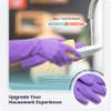 FMP Brands Cleaning Gloves, 12 Pairs Rubber for Washing Dishes, Non-Slip Dishwashing, Waterproof Reusable Latex Dish for Kitchen, Bathroom, Household, Gardening (Medium, Purple) view 2