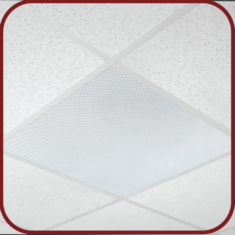 OWI Audio 2X2VG-IC670V10-2EA Set of 2 in-Ceiling 70V Speakers on a 2X2 Full Grill Tile with Backcan, Up to 50W, 2-Way, Co-axial, 120-degree Dispersion