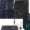 TechMagnet Trading Desktop PC Siwa 6 Intel Core i5-6500, 16GB RAM, 120GB SSD, 4TB HDD, 4 New 22 LED Monitors, 2 Network Cards, Trading Platform Support, MTG Keyboard & Mouse Windows 11 (Renewed) view 1