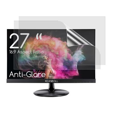 2 PCS 27" Anti Glare Screen Protector for 27 Inch 16:9 Widescreen Desktop Monitor, Matte Screen Filter for Sceptre/LG/Dell/HP/Acer/ViewSonic/ASUS/Aoc/Samsung,Eye Protection & Anti Scratch film