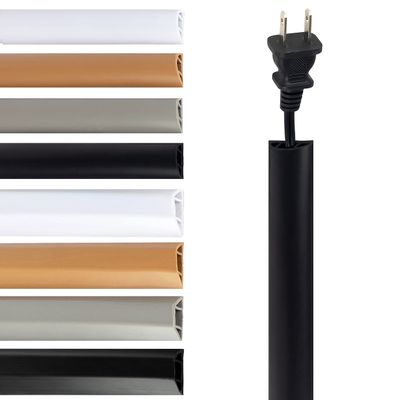 Rubber Bond TV Cord Hider Cable Protector - Strong Self Adhesive Wall Cord Cover Cable Hider - Low Profile Cable Management Wall Cord Concealer Cable Raceway
