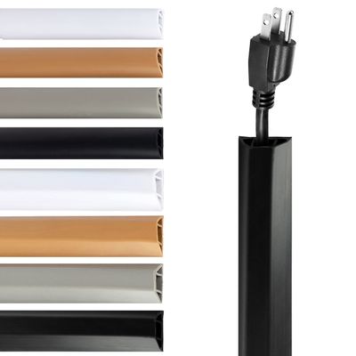 Rubber Bond TV Cord Hider Cable Protector - Strong Self Adhesive Wall Cord Cover Cable Hider - Low Profile Cable Management Wall Cord Concealer Cable Raceway