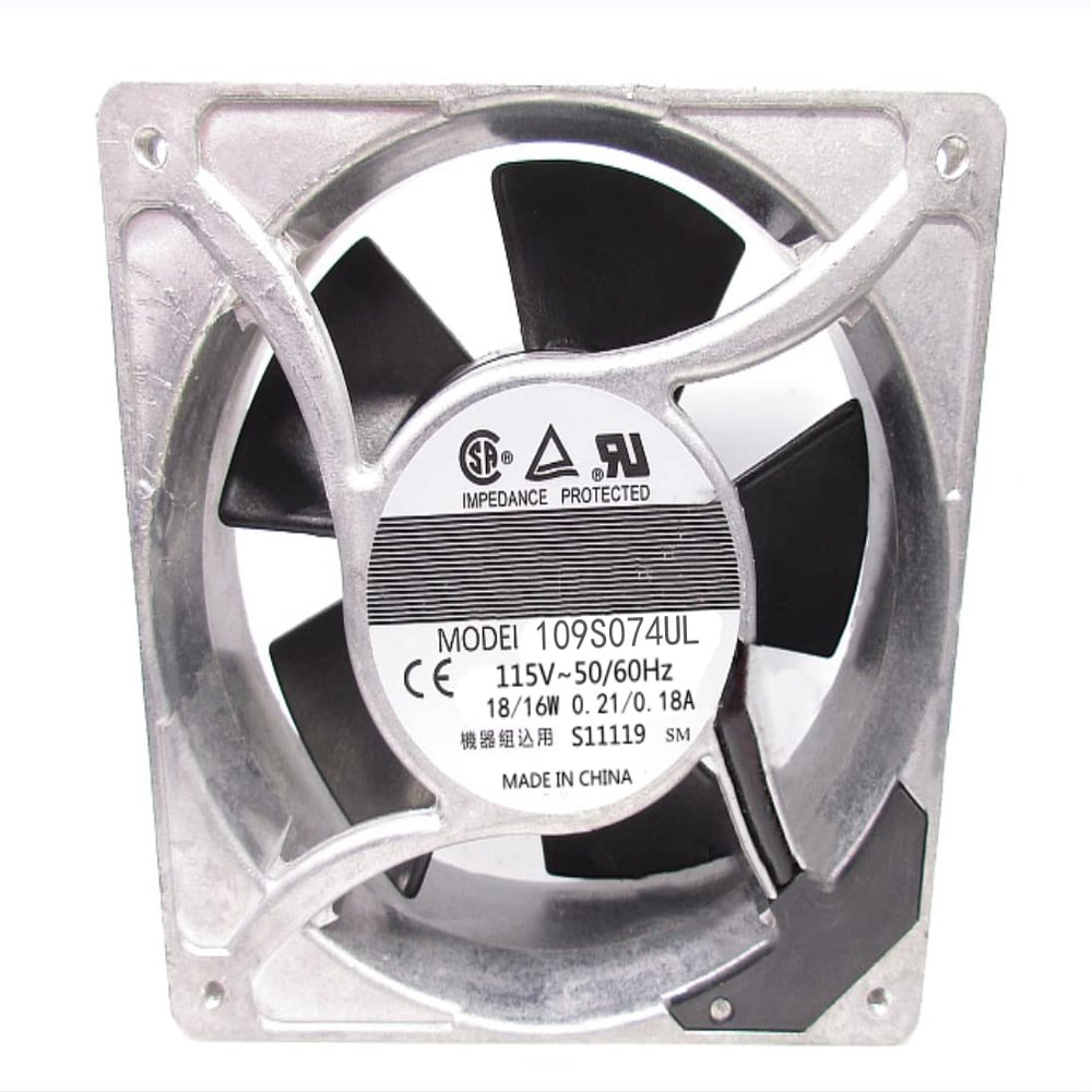 109S074UL 115VAC 18/16W 0.21/0.18A 120X120X38mm 2700/3100min-1 88.3/102.5CFM Cooling Fan