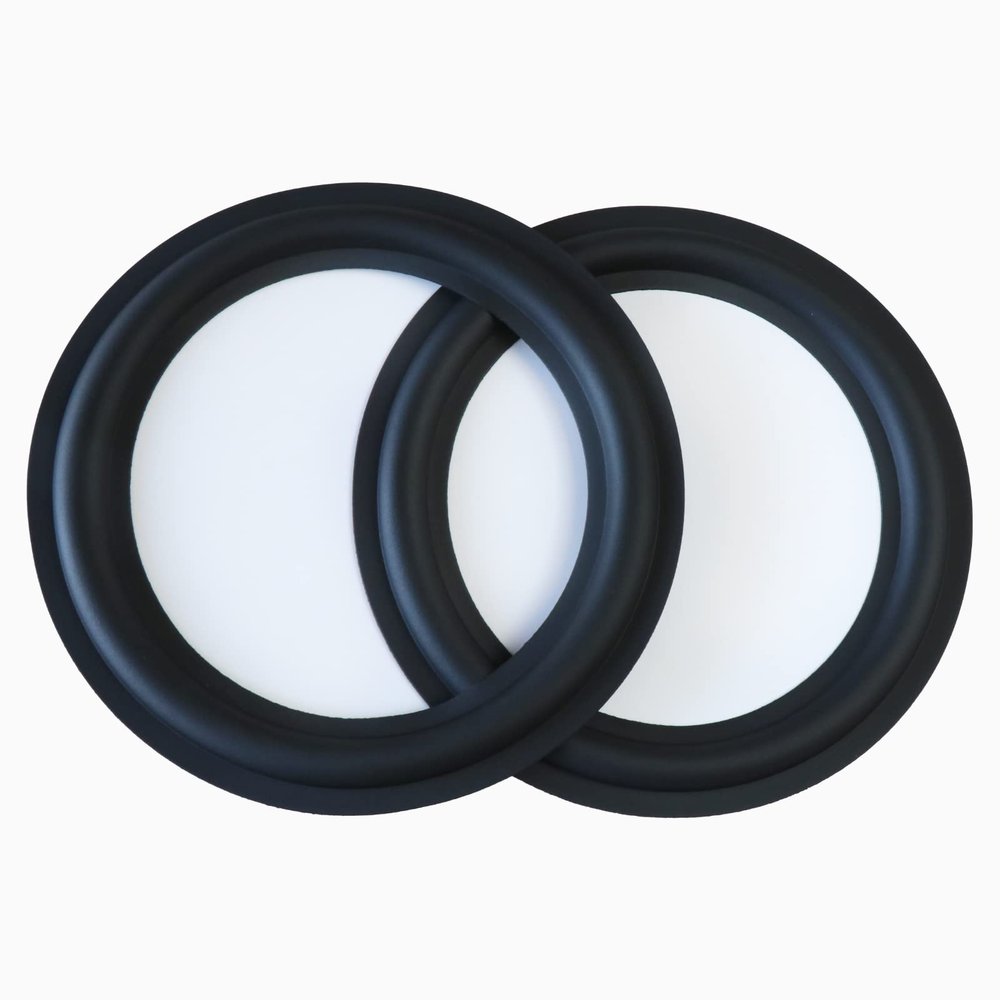 SPATHIPHYLLUM 2pcs 6 inch / 156mm Rubber Speaker Foam Edge Surround Rings Replacement Parts for Speaker Repair or DIY (Black)