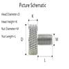 20 Pcs Aluminum knurling Fully Threaded Hand Twistscrew,for Motherboard Installation Etc.M3x4mm view 2