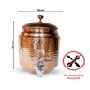 Ornate International Pure Copper Hammered Water Dispenser Pot with Tap (3 Liters) - Includes 2 Copper Glasses and Iron Stand view 3