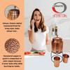 Ornate International Pure Copper Hammered Water Dispenser Pot with Tap (3 Liters) - Includes 2 Copper Glasses and Iron Stand view 4