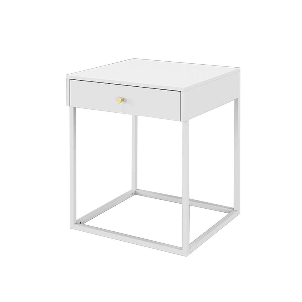 UNNS Bedside Cabinets Home Bedside Table Narrow Side Cabinet Living Room Bedroom Bedside Table Modern Minimalist Bedside Rack with Drawer Rack Nightstand (Color : White)
