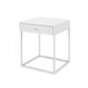 UNNS Bedside Cabinets Home Bedside Table Narrow Side Cabinet Living Room Bedroom Bedside Table Modern Minimalist Bedside Rack with Drawer Rack Nightstand (Color : White) view 1