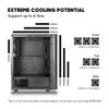 ARESGAME at-M1 Mid-Tower PC Case, Transparent Side Panel and ATX/M-ATX Support, Liquid Cooling Support up to 240mm Radiator, Black view 3