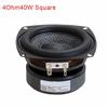 1Pc Speaker 4 Inch Subwoofer Deep Bass HiFi 40W 4/8Ohm Woofer Subwoofer Glass Fiber Woven Basin Loudspeaker Subwoofer Car Audio (Size : 4Ohm Squre) view 2