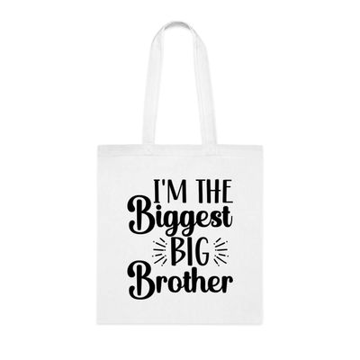 I'M The Biggest Big Brother Tote Bag, Big Brother Christmas Gift Idea, Gift For Big Brother, Big Brother Shoulder Bag, Big Brother reusable Bags, Gift for Big Brother from Favorite Brother And Sister