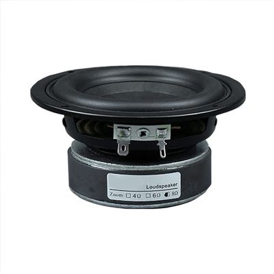 1Pc 4 Inch 50W High Power Subwoofer Speaker Woofer Car Audio Sound Crossover Loudspeaker Round Square DIY Part (Size : Round 8 OHM)