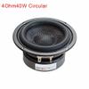 1Pc Speaker 4 Inch Subwoofer Deep Bass HiFi 40W 4/8Ohm Woofer Subwoofer Glass Fiber Woven Basin Loudspeaker Subwoofer Car Audio (Size : 4Ohm Circular) view 2