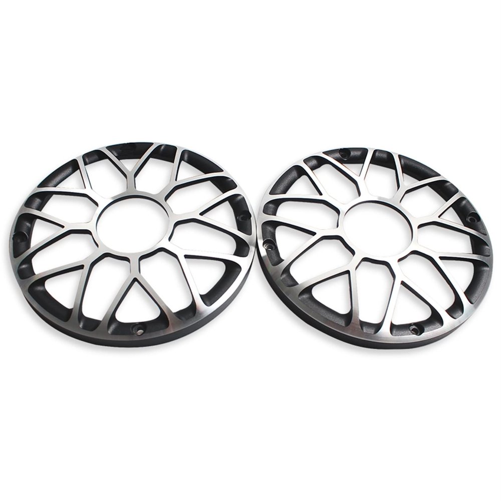 2Pcs 6 INCH 6.5 INCH SubWoofer Car Speaker Grill Mesh Enclosure Speakers Car Woofer Protection Cover Aluminum Decorative Ring (Color : 1set)