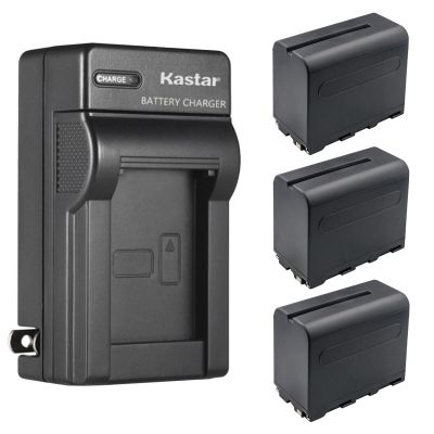 Kastar 3-Pack NP-F960 / NP-F970 Battery and AC Wall Charger Replacement for Feelworld LUT5 5.5" Touchscreen Camera Field Monitor, LAIZESKE W1000S 1000FT HDMI SDI Wireless Video Transmission System