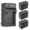 Kastar 3-Pack NP-F960 / NP-F970 Battery and AC Wall Charger Replacement for Feelworld LUT5 5.5" Touchscreen Camera Field Monitor, LAIZESKE W1000S 1000FT HDMI SDI Wireless Video Transmission System view 1