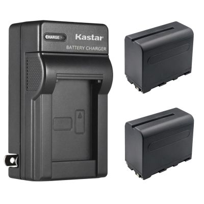 Kastar 2-Pack NP-F960 / NP-F970 Battery and AC Wall Charger Replacement for Lilliput A12 12.5" IPS, 569/O 5", 663 7" LCD, 663/S2 7" LCD On-Camera 3G-SDI/HDMI Monitor, 664/O 7" On-Camera Monitor