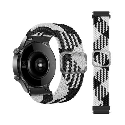 CZKE Nylon Watchbands For Garmin 22mm Quickfit Watch Band (Color : Black White, Size : 26mm Fenix 7X)