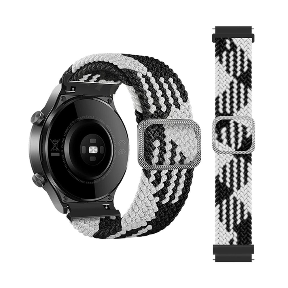 CZKE Nylon Watchbands For Garmin 22mm Quickfit Watch Band (Color : Black White, Size : 26mm Fenix 7X)