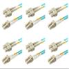 SpeedyFiberTX - 6-Pack 9 Meter Multimode OM3 Duplex SC to LC Fiber Patch Cable, Corning OM3 ClearCurve 50/125 Optical Fiber, LSZH Cable Jacket view 1