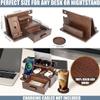 Parkway Home Wood Phone Docking Station with Drawer, Compatible with Apple Watch - Wood Charging Station Organizer Stand, Bedside Nightstand Organizer for Men, Holds Phone, Tablet, Keys, Glasses, EDC view 4