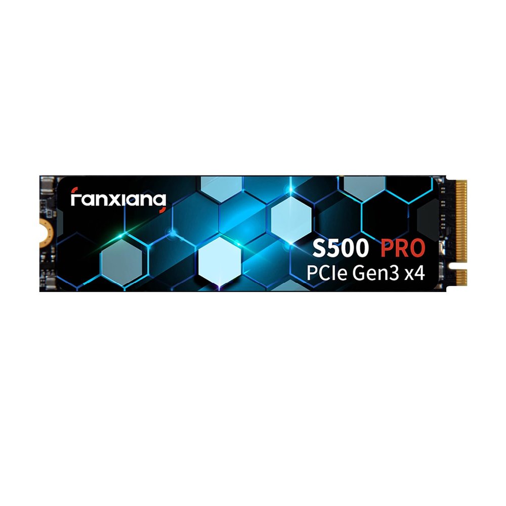 fanxiang S500 Pro 1TB NVMe SSD M.2 PCIe Gen3x4 2280 Internal Solid State Drive, SLC Cache 3D NAND TLC, Up to 3200MB/s, Compatible with Laptop and PC Desktops(Black)