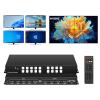 4K/60Hz 2x2 Video Wall Controller, 4x4 HDMI Matrix Switch with HDMI 2.0 inputs 1x2 1x3 1x4 2x1 3x1 4x1 UHD TV Wall Controller Auto Display and Play max 90 Degree Rotation
