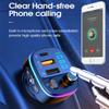 Bluetooth FM Transmitter for Car, Car Radio Bluetooth Adapter with QC3.0 & PD 18W Type C USB Charger Noise Cancellation Supports Siri Google Assistant view 2