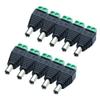 (10 x Male) 12V DC Power Connector 5.5mm x 2.1mm 24V Power Jack Socket for Led Strip CCTV Security Camera Cable Wire Ends 10Pcs Plug Barrel Adapter (Male) view 1