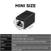 RJ45 Coupler, 10 Pack Ethernet Adapters Female to Female, Patch Cable Extender Adapter, 8-Pin Modular Straight Through, Network Connectors for Cat8/Cat7/Cat6/Cat6a/Cat5e/Cat5 Cable(Black) view 2