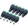 5 x Male + 5 x Female 12V DC Power Connector 5.5mm x 2.1mm 24V Power Jack Socket for Led Strip CCTV Security Camera Cable Wire Ends 10Pcs Plug Barrel Adapter view 1