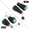 5 x Male + 5 x Female 12V DC Power Connector 5.5mm x 2.1mm 24V Power Jack Socket for Led Strip CCTV Security Camera Cable Wire Ends 10Pcs Plug Barrel Adapter view 4