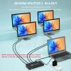 4K 1x4 HDMI Splitter 1 in 4 Out,4 Port Powered HDMI Splitters Support Mirror/Copy Multi Monitor Outputs and 4Kx2K@30Hz 3D,HD Splitter with Power for Project/Office/Projector/HDTV/PS4 view 2