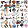 100Pcs Orchestral Stickers Pack,Vinyl Instruments Stickers for Teens,Classical Music Aesthetic Sticker Waterproof for Water Bottles,Laptop,Hydroflask,Guitar,Violin view 3