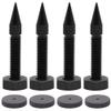 Flushbay 4 Pack Speaker Spikes Floor Protectors Adjustable Speaker Isolation Spikes M6 Black for Subwoofer CD DVD Player Turntable Recorder Chassis with Speaker Isolation Feet Pad (M6) view 1
