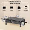 Zimilar Monitor Stand Riser with Drawer, 3 Height Adjustable Monitor Stand for Computer, Laptop, Printer, Notebook, iMac, Premium Metal Monitor Riser view 4