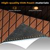 FOCEAN Boat Flooring EVA Foam Boat Decking Marine Mat Non-Slip Self-Adhesive Flooring Sheet for Motorboat Kayak Surfboard Garden Swimming Pools, 75''x 28'', Brown with Black Lines view 2