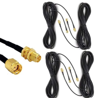 33ft WiFi Antenna Extension Cable RG174 RP-SMA Coaxial Cable Low Loss for Wireless LAN Router Bridge External Antenna Equipment 4 Pack