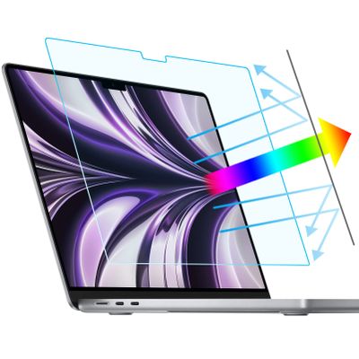 2 Pack Compatible with MacBook Air 13.6 Inch (2022-2024, M2, M3) Blue Light Screen Protector, Anti Glare Anti Scratch Laptop Screen Protector Guard