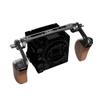 NICEYRIG Wooden Side Handle Kit with Dual Handheld Rosette Wooden Grips, Rosette Extension NATO Rail Applicable for RED DSMC2 Weapon/Epic-w/Scarlet-w/Raven, Camcorder Cinema Camera view 1
