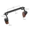 NICEYRIG Wooden Side Handle Kit with Dual Handheld Rosette Wooden Grips, Rosette Extension NATO Rail Applicable for RED DSMC2 Weapon/Epic-w/Scarlet-w/Raven, Camcorder Cinema Camera view 2