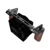 NICEYRIG Wooden Side Handle Kit with Dual Handheld Rosette Wooden Grips, Rosette Extension NATO Rail Applicable for RED DSMC2 Weapon/Epic-w/Scarlet-w/Raven, Camcorder Cinema Camera view 4
