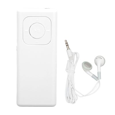 ASHATA MP3 Player for Running, Mini Portable HiFi Lossless Sound Player Radio Support 64G Memory Card for Students Travel Work Sports (White)