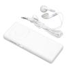 ASHATA MP3 Player for Running, Mini Portable HiFi Lossless Sound Player Radio Support 64G Memory Card for Students Travel Work Sports (White) view 2